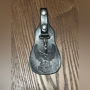 Vintage Harley Davidson Leather Key Holder Belt Snap